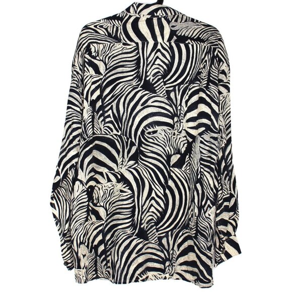 Equipment Mens Medium Rayon Flowy Loop Collar Button Up Shirt NEW RARE N1341 - Picture 6 of 7